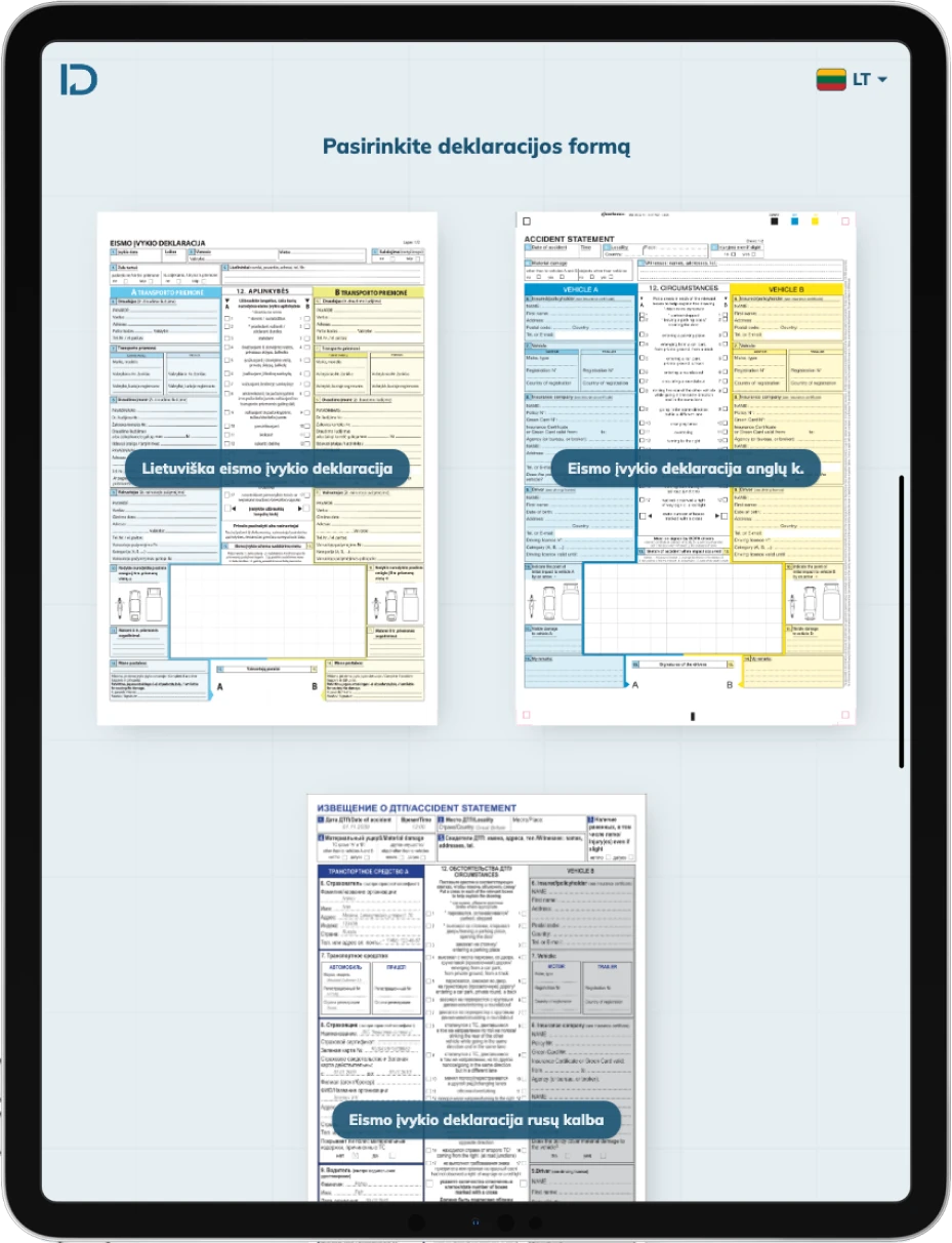 iPad with claimid application open